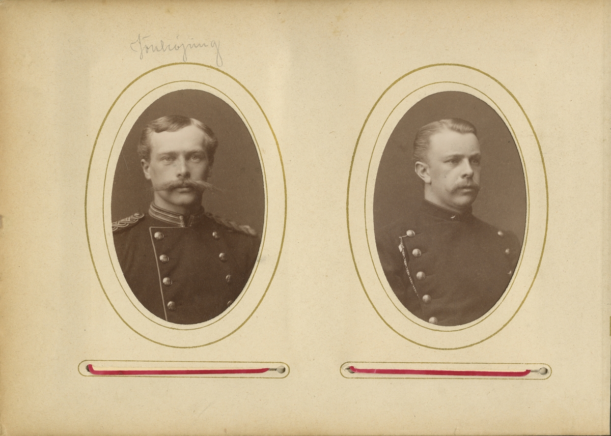 Porträtt av Fredrik Emil Pettersson, officer vid Bohusläns regemente I 17.

Se även bild AMA.0008304.