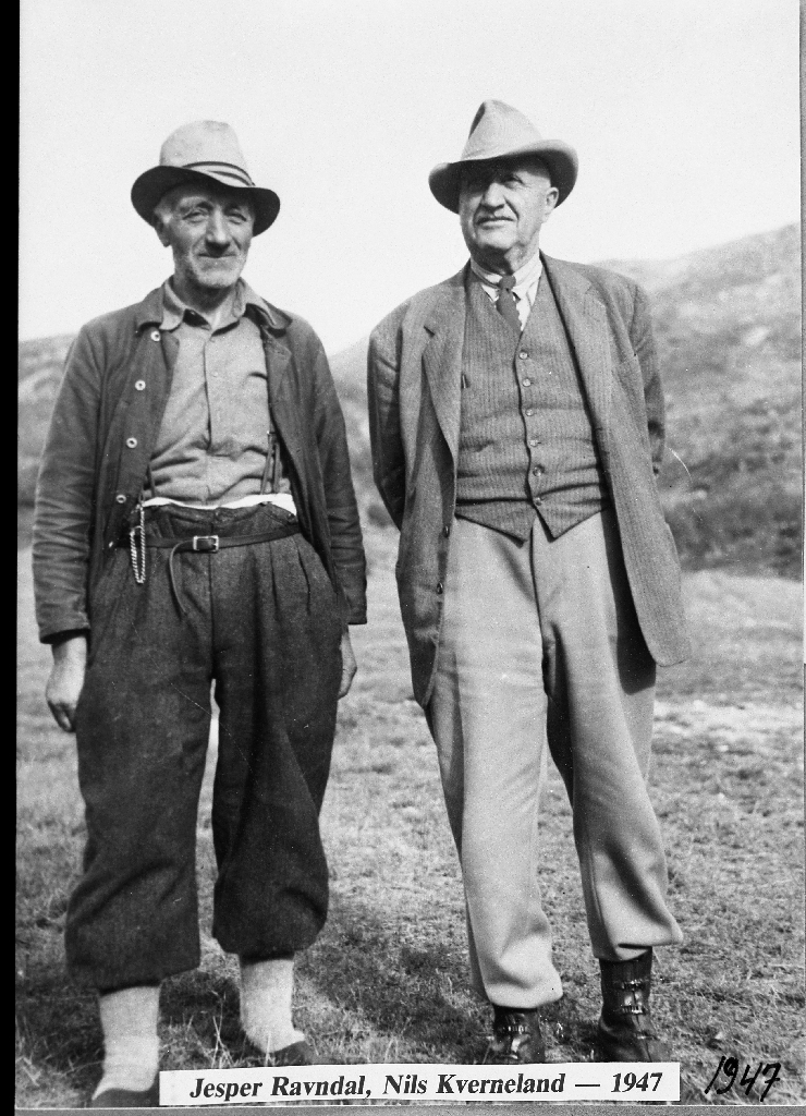 Heiagjætar Jesper Ravndal (t.v.) og Nils S. Kverneland (Store Nils), storfarmar i Montana, USA.