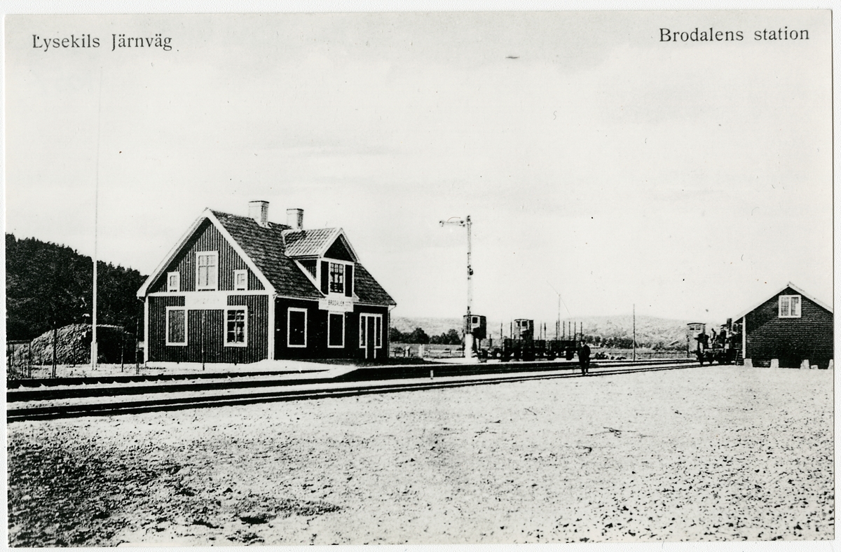 Brodalen station på 1920-talet. Lysekils Järnväg.