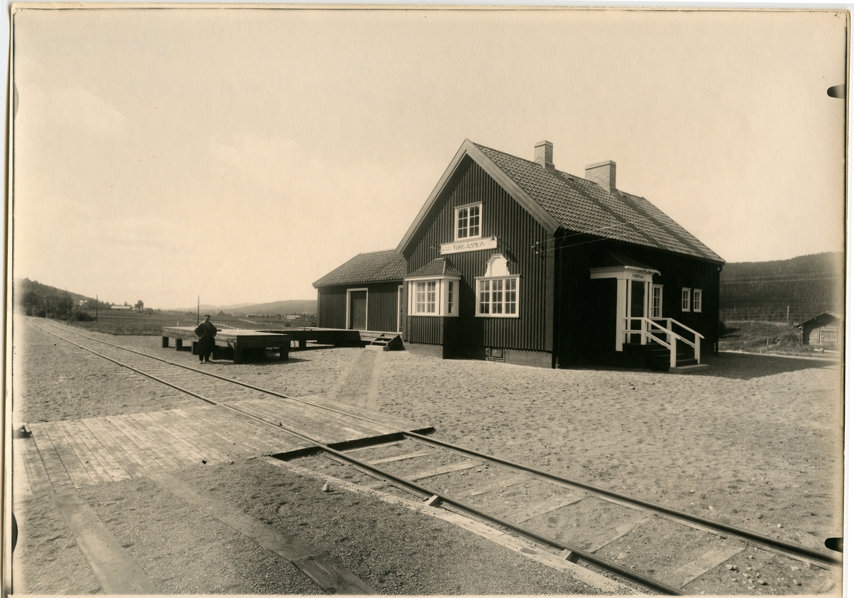 Limedsforsen - Särna Järnväg, LiSJ, Hållplats 1928, Station 1936.