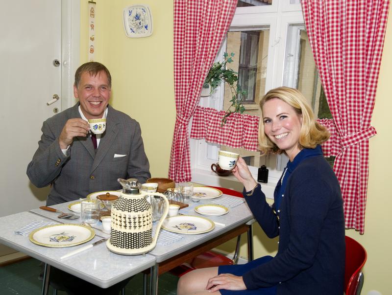 «Arne og Solveig Dahl» ved frokostbordet på kjøkkenet. (Foto/Photo)
