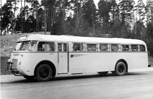 Statens Järnvägar, SJ Buss 2071 SCANIA-VABIS B63. - Järnvägsmuseet ...