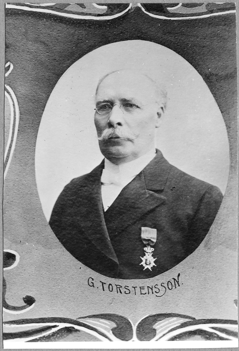 Stationsinspektor G. Torstensson. Verksam som stins vid Göteborgs hamnbana 1883-1905.