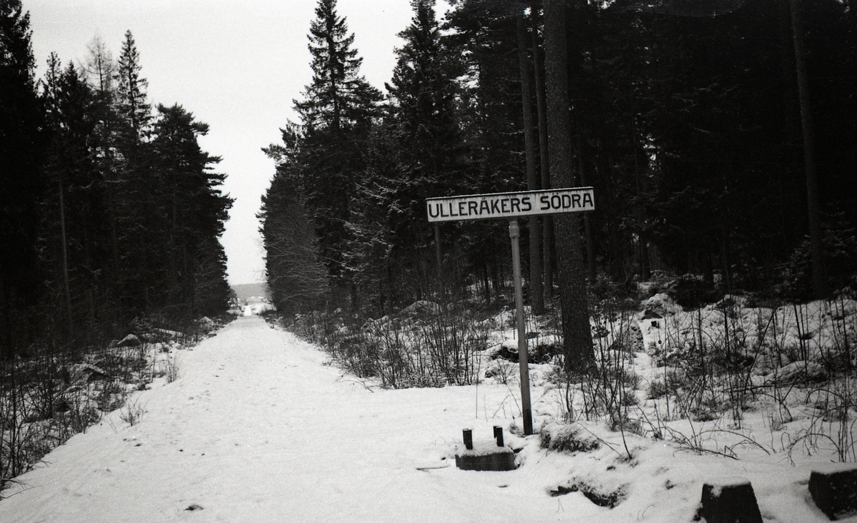 Ulleråkers södra - tidigare spårväg till Flottsund och Liljekonvaljeholmen, Uppsala 1961