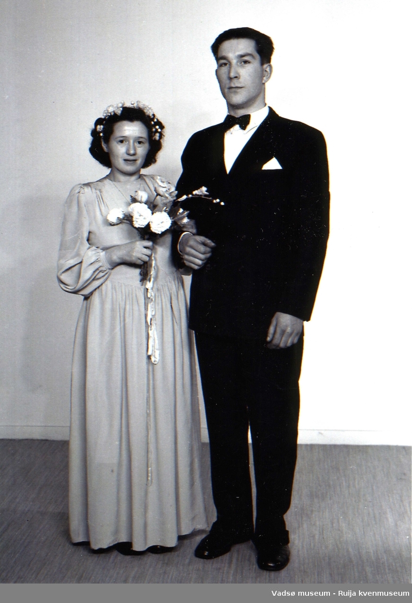 Bryllupsbilde av Anne Lise og Aksel Bogdanoff 1951.