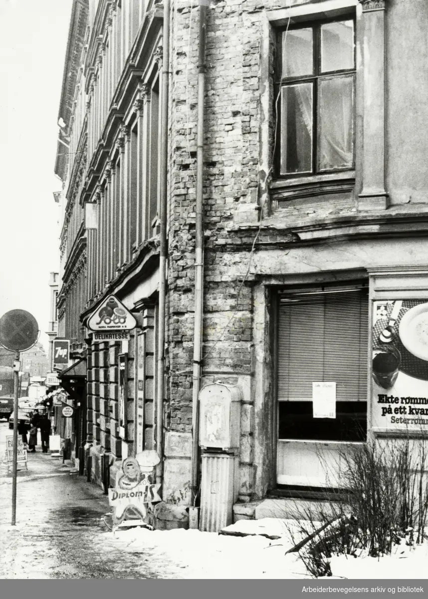 Gamlebyen. Schweigaardsgate 54. Mars 1979