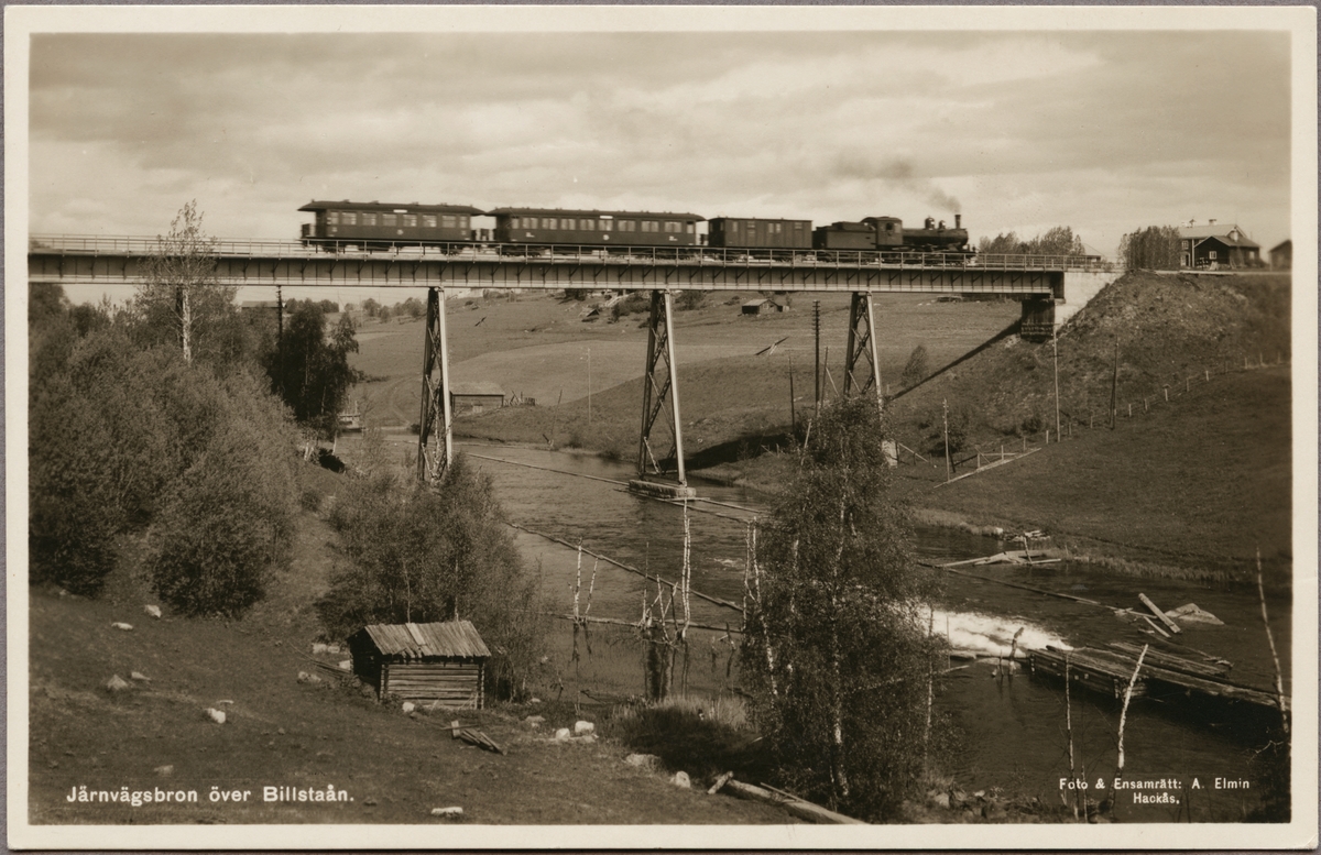 Järnvägsbron över Billstaån på linjen mellan Svenstavik och Hackås.