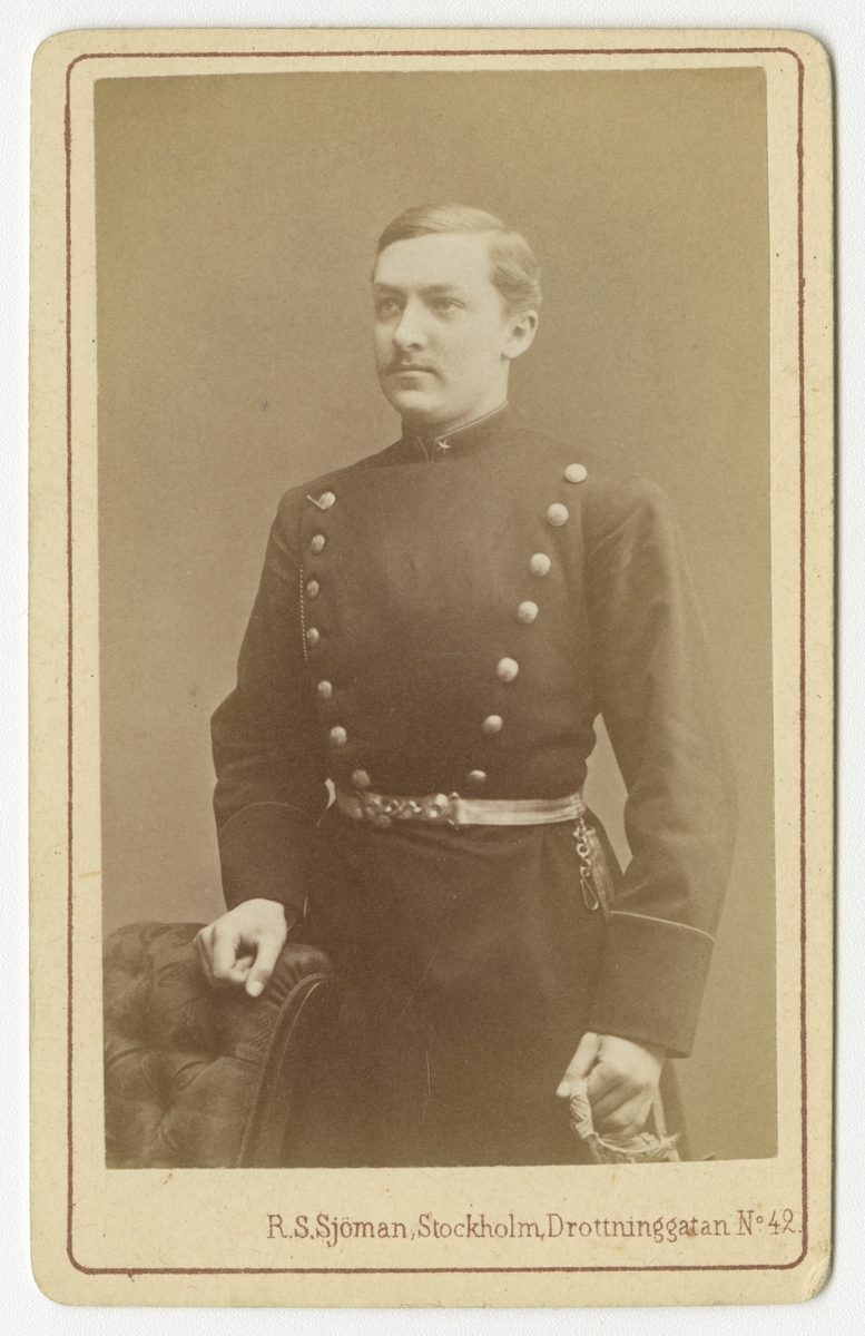 Porträtt av Gustaf Nyblaeus, underlöjtnant vid Värmlands regemente I 22.