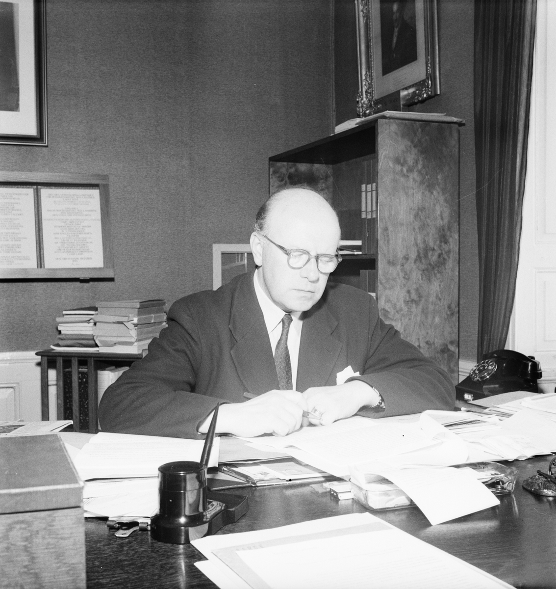 Rektor Ragnar Nilsson, Mikrobiologiska institutionen, Lantbrukshögskolan, Ultuna, Uppsala 1949