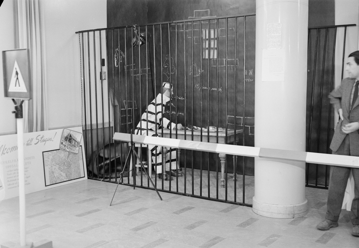 Utställning om linjetrafik - fängelse, Uppsala 1952