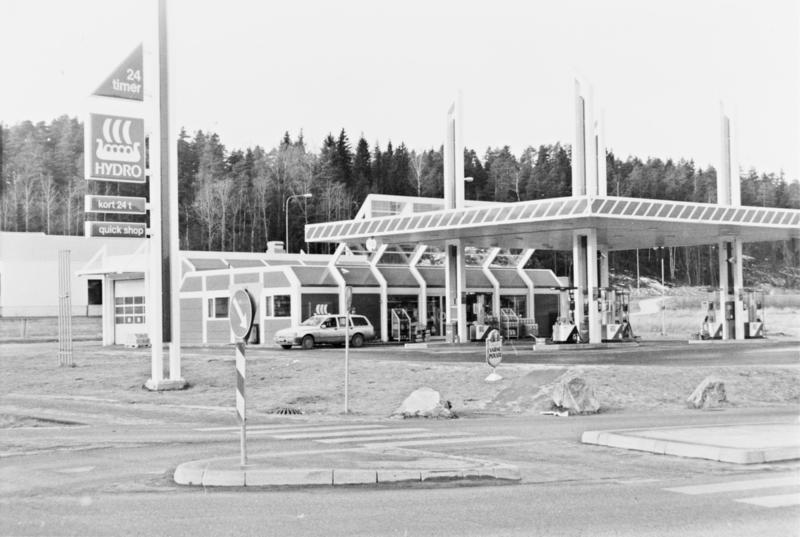 Hydro bensinstasjon på Skårer sletta på Lørenskog. Foto: MiA.