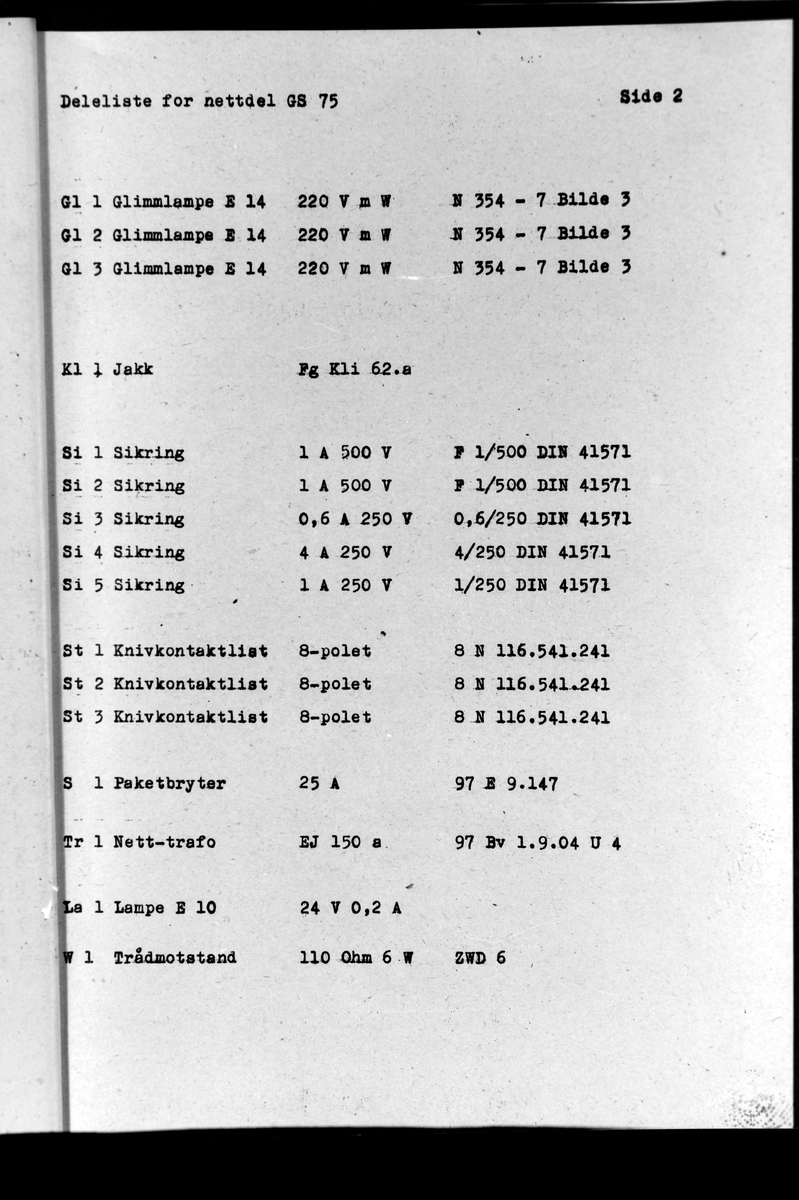 Beskrivelse og betjeningsforskrifter for Hagenuk telefonisender, type GS 75 for fiskefartøy