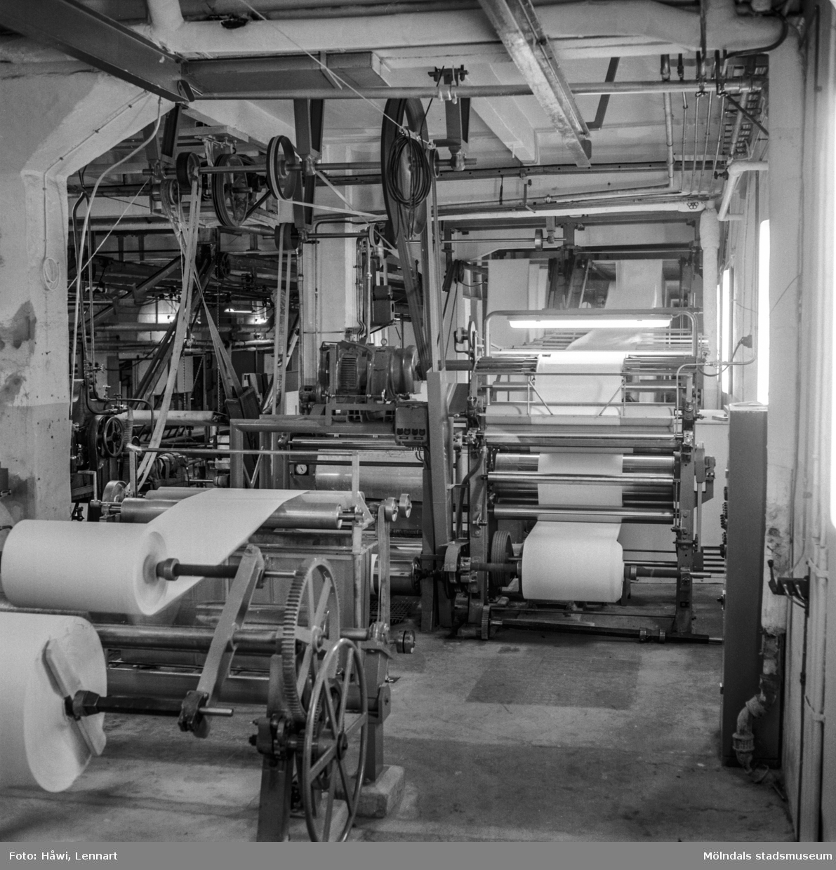 Målmaskin nr 6 på pappersbruket Papyrus i Mölndal, 5/12 1959.