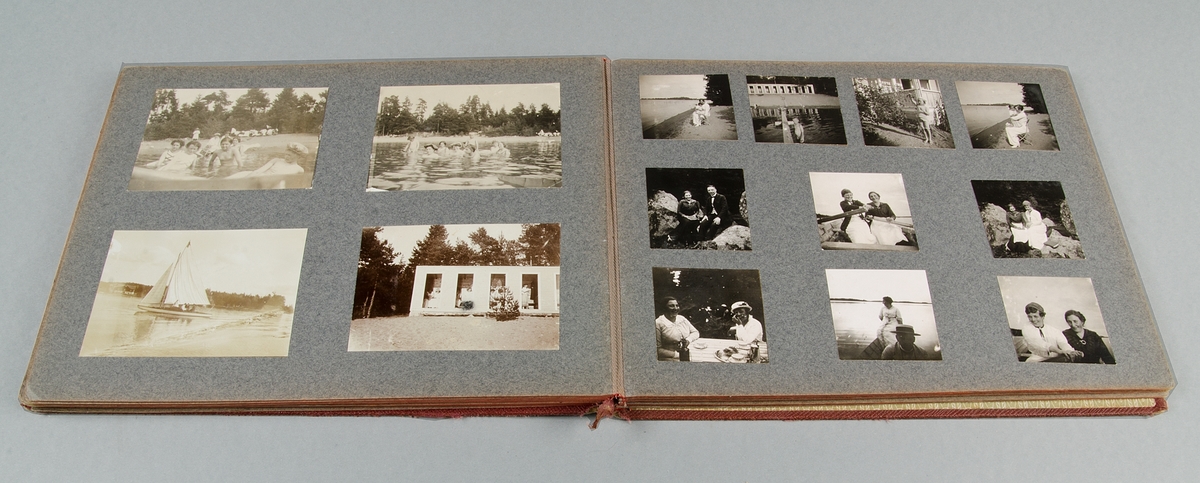 Vyer från städer, bl.a. Enköping, samt bilder med koppling till familjen Lundevall, Enköping 1900-talet