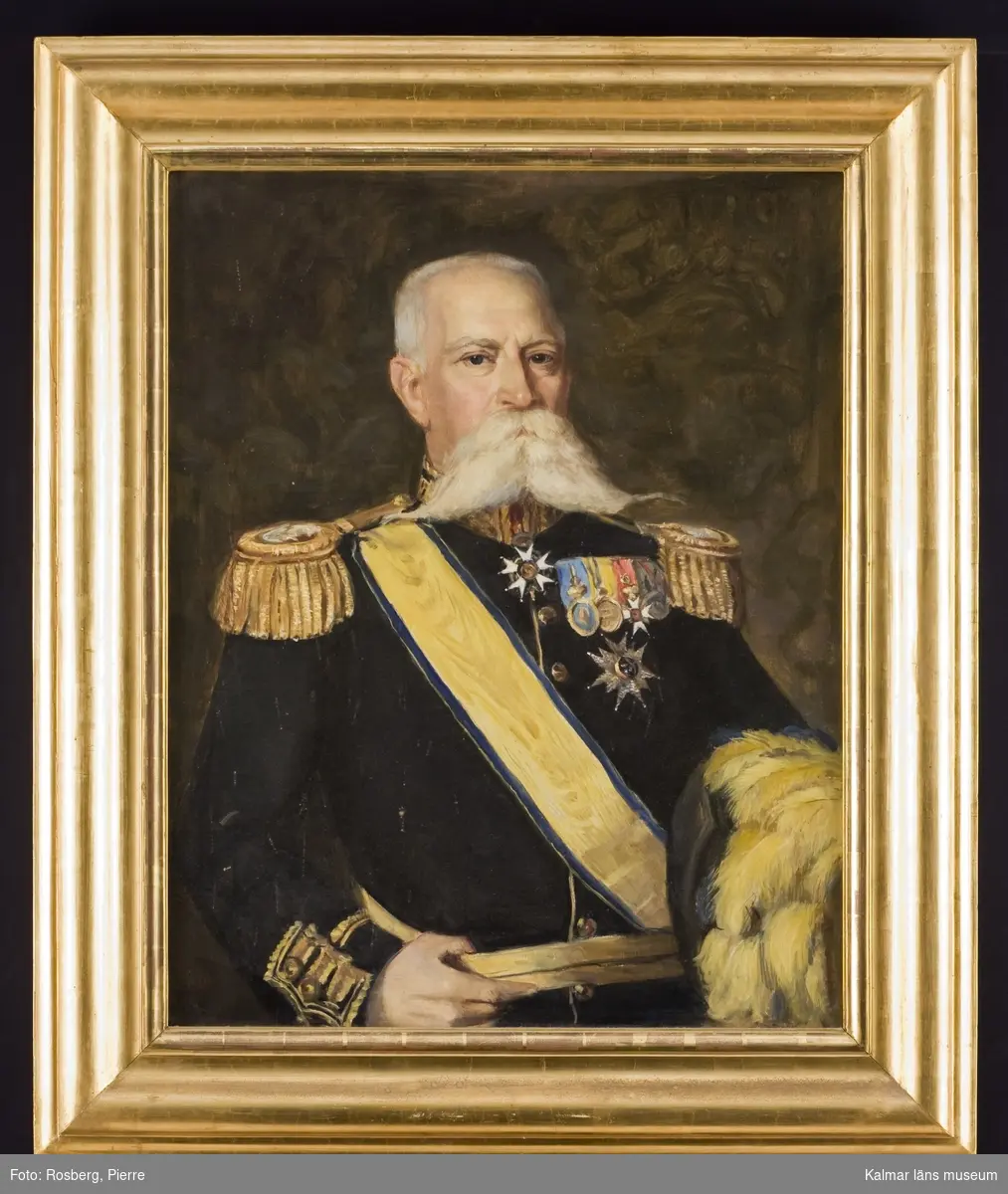 Tavlan föreställer Gustaf Anton Bråkenhjelm, regementschef 1880-1892.
