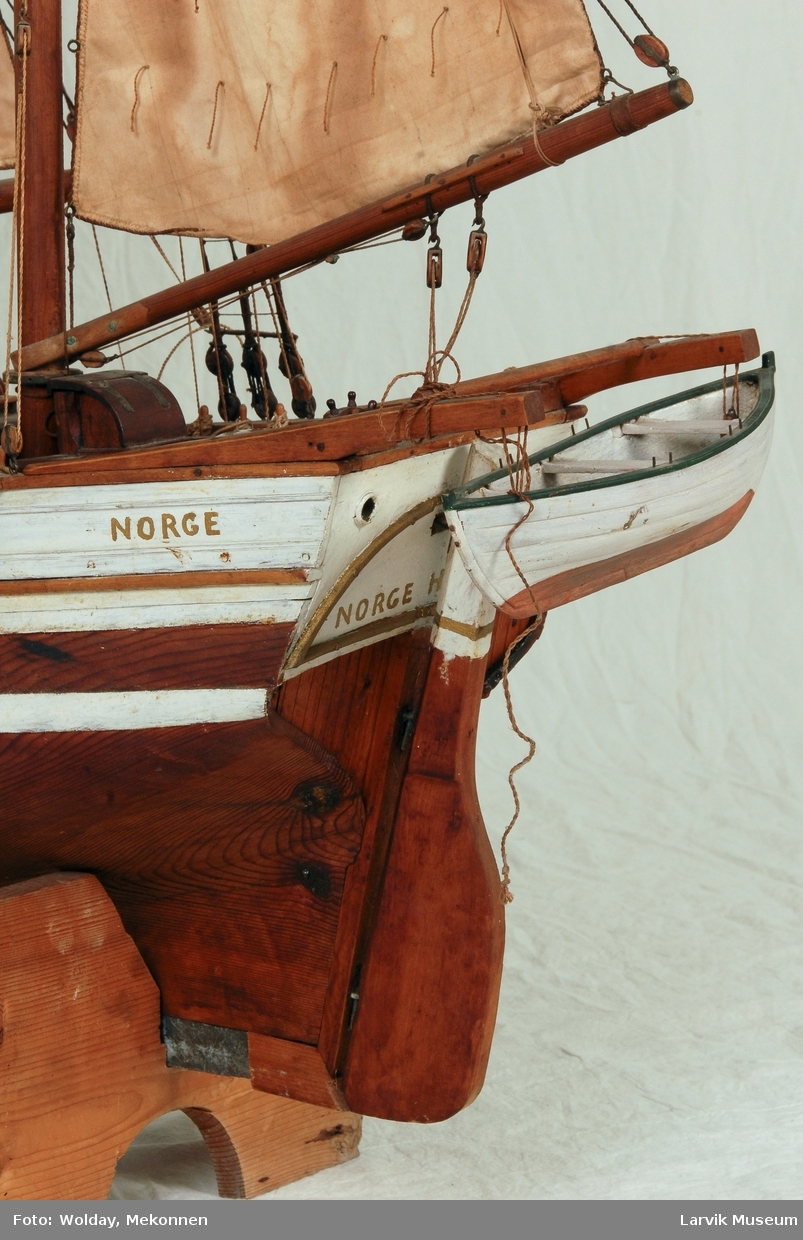Modell av nordlandsgaleas NORGE