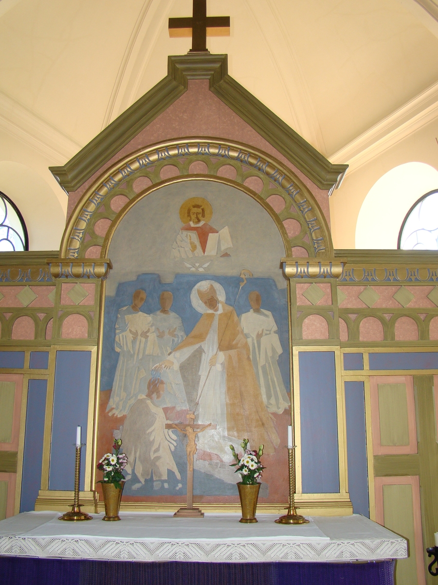 Sankt Sigfrids kyrka, Nybro pastorat. Altaruppsats.