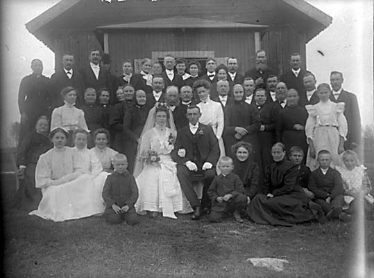 Elin och Arvid Morells bröllop, Litslunda 1909.