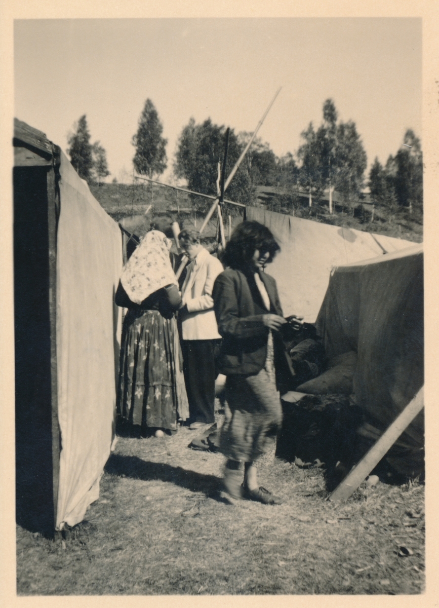 Bild från en romsk lägerplats, troligen tagen i samband med Torsby marknad.