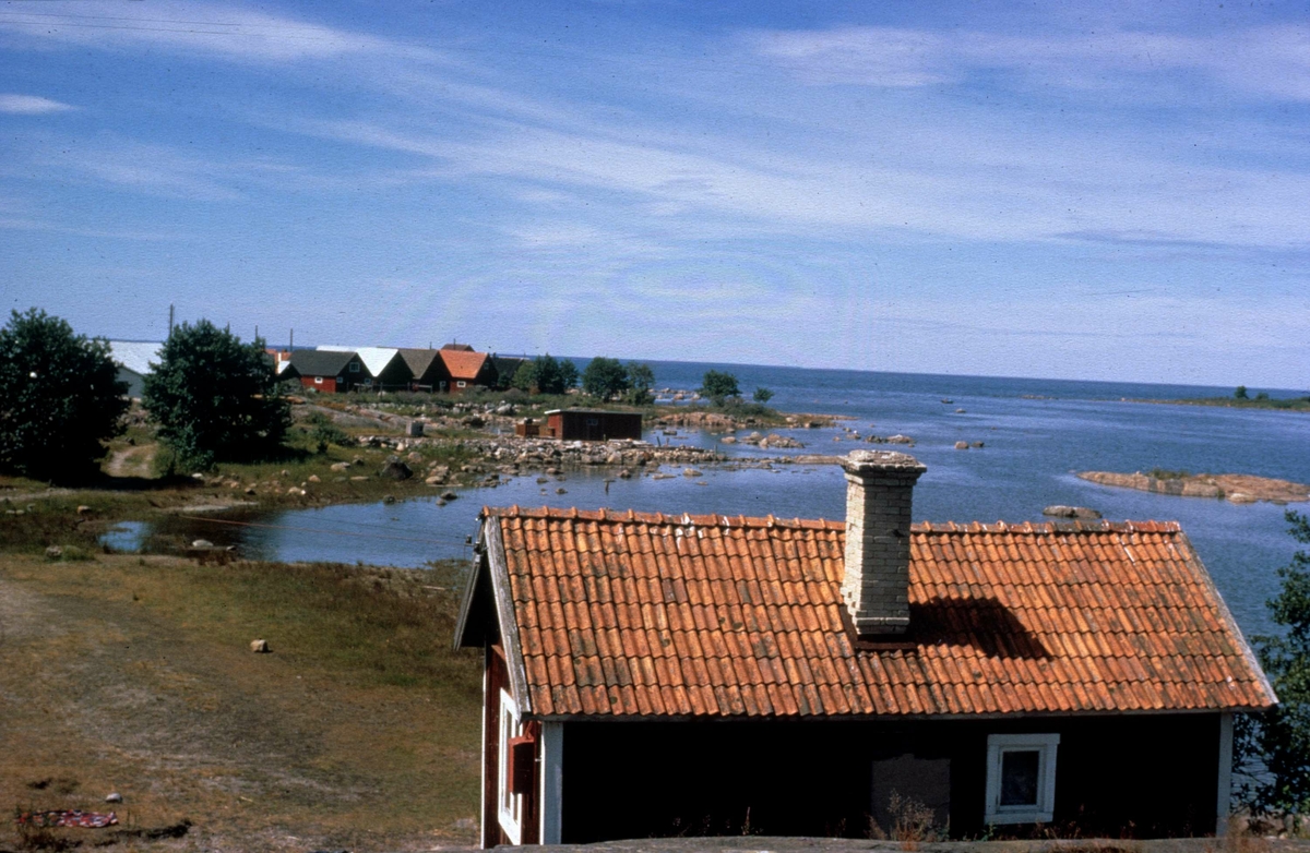 Fiskarebostad, Fågelsundets fiskeläge, Hållnäs socken, Uppland 1971
