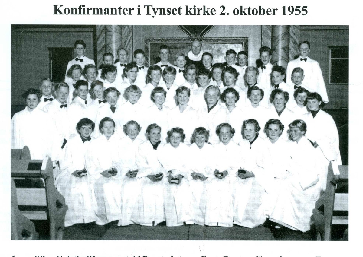 Konfirmanter, 1955, Tynset
Se også MINØ. 46842