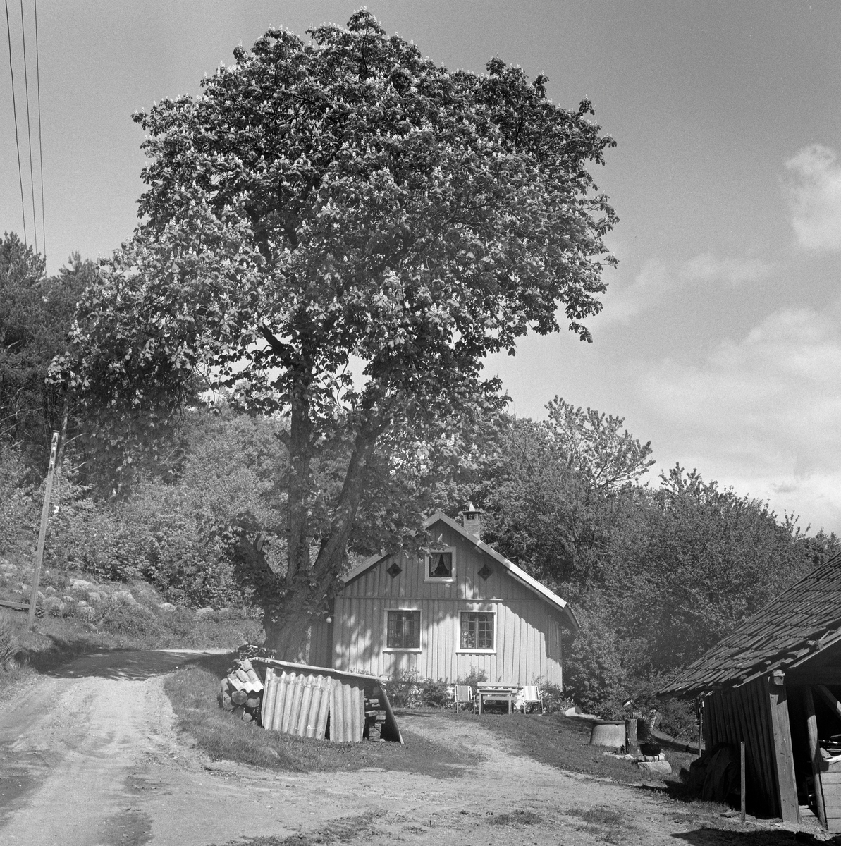Sagbruksarbeiderbolig. Nordre Solgård, Tune i Østfold. Sanne og Solli bruk bygde boliger til bruk for sine sagbruksarbeidere. Hus.