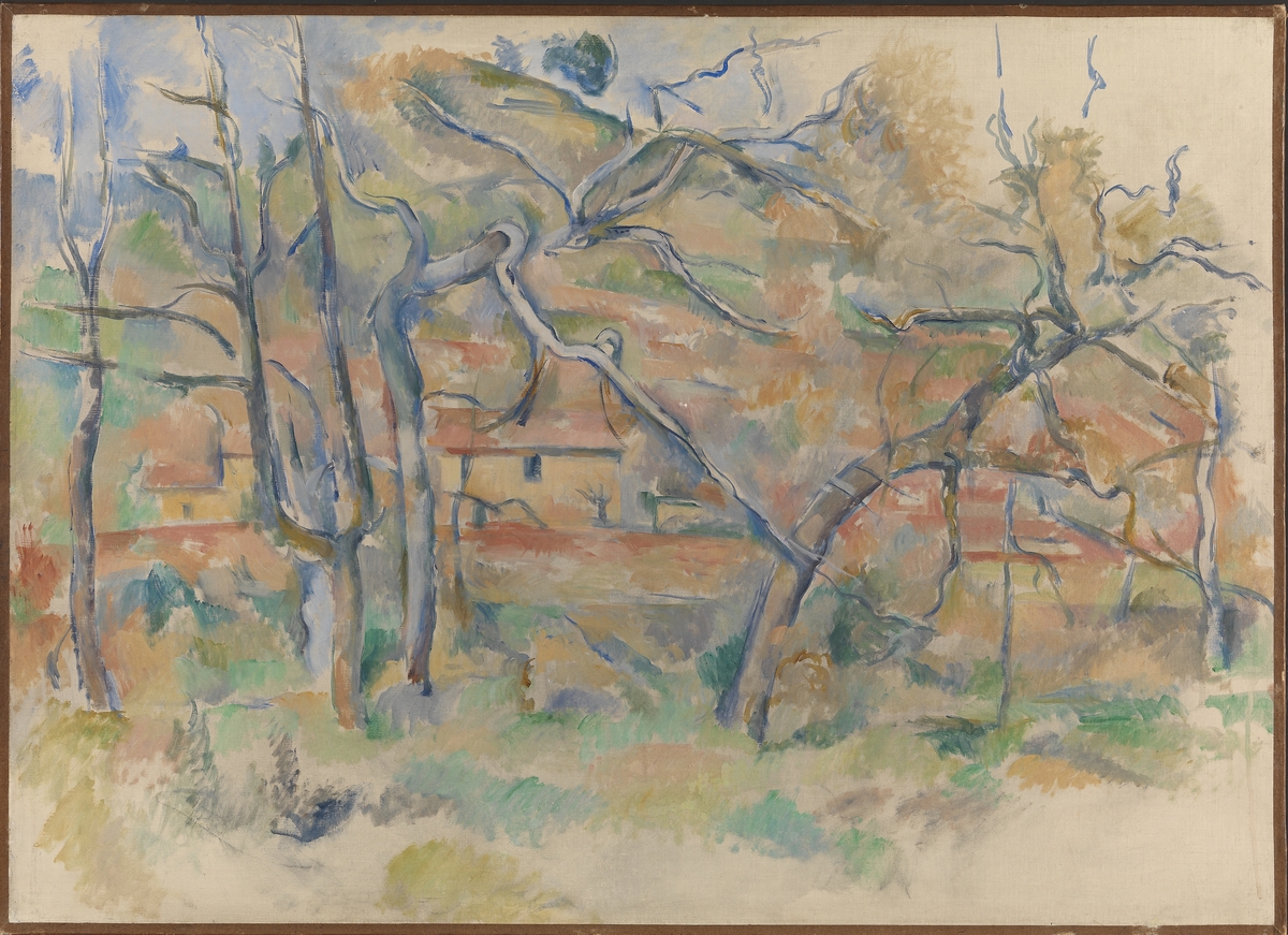 Trær og hus, Provence [Maleri]
