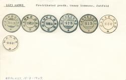 Stempelkatalog. 1623 Hanke. Fredrikstad postkontor. Onsøy ko