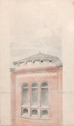 Fra Finansdepartementets gårdsfasade [Eksteriørperspektiv]