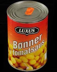Hermetikkboks Luxus bønner i tomatsaus