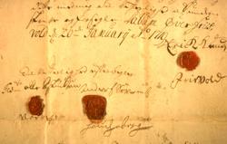 Bumerke fra skjøte på Øvre Frisvoll 1719.