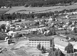 Hamar, flyfoto, Storhamar skole, Villabebyggelse i Vognvegen