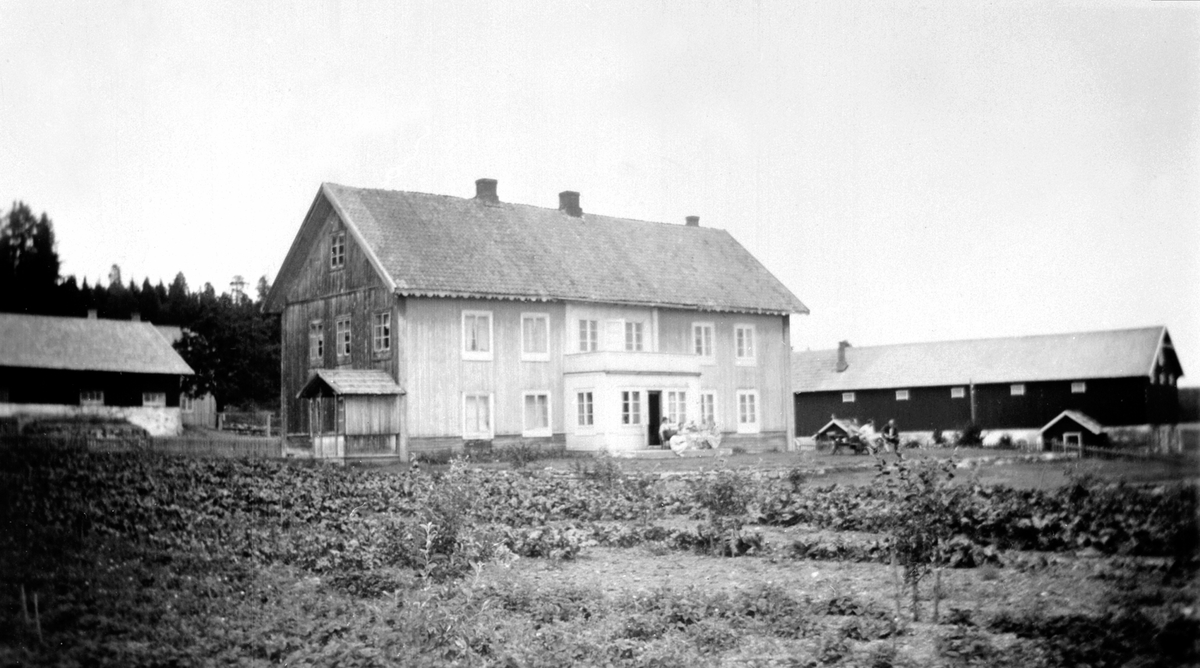 Eksteriør, gardsbruk. Hovedbygningen på Gjestvang øvre, Nes, Hedmark. Bygningen bygd ca 1895 (bygdeboka).