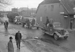 Transprt av dampkjel for E.C. Dahls bryggeri i Kjøpmannsgata