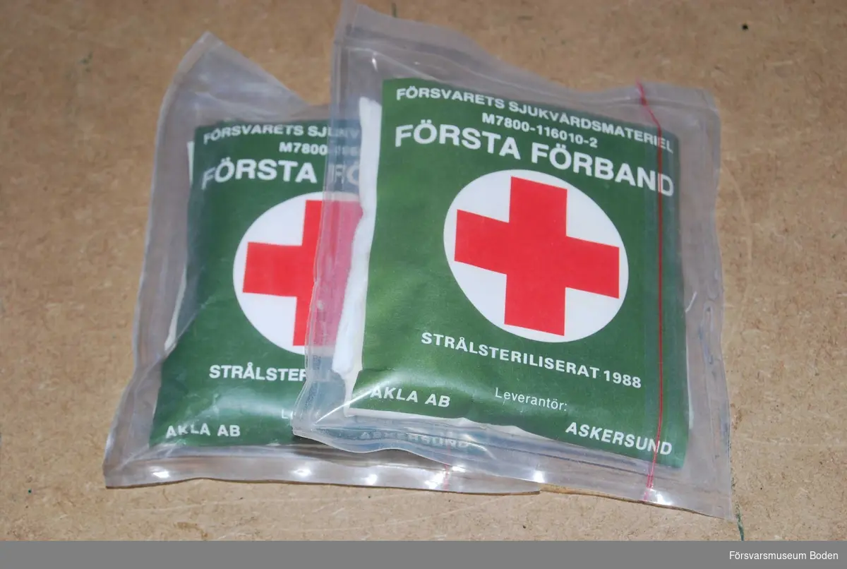2 st förpackningar från Akla AB, Askersund. Daterade 1988 respektive 1992.