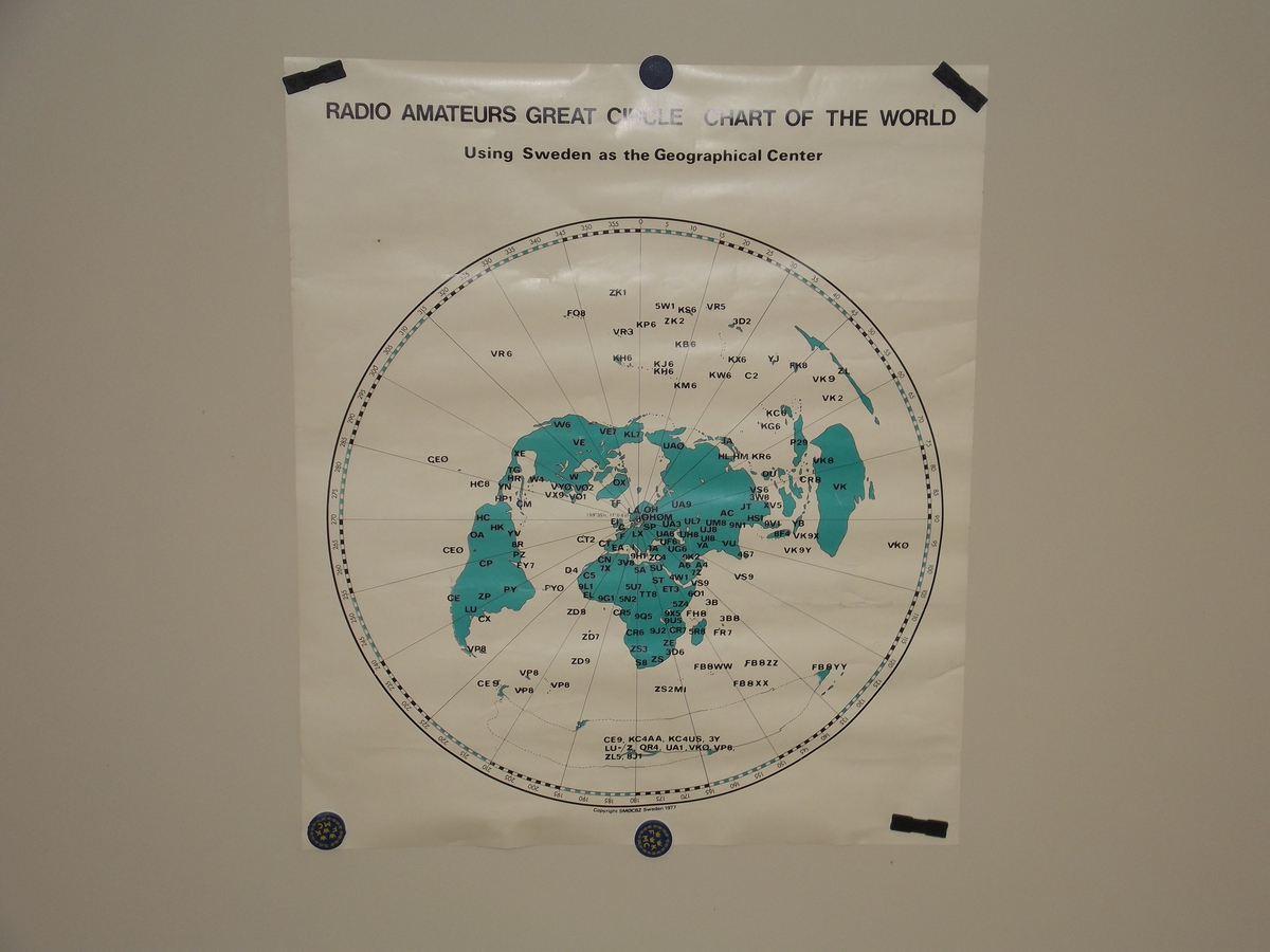 Karta, The Radio Amateurs World Map.