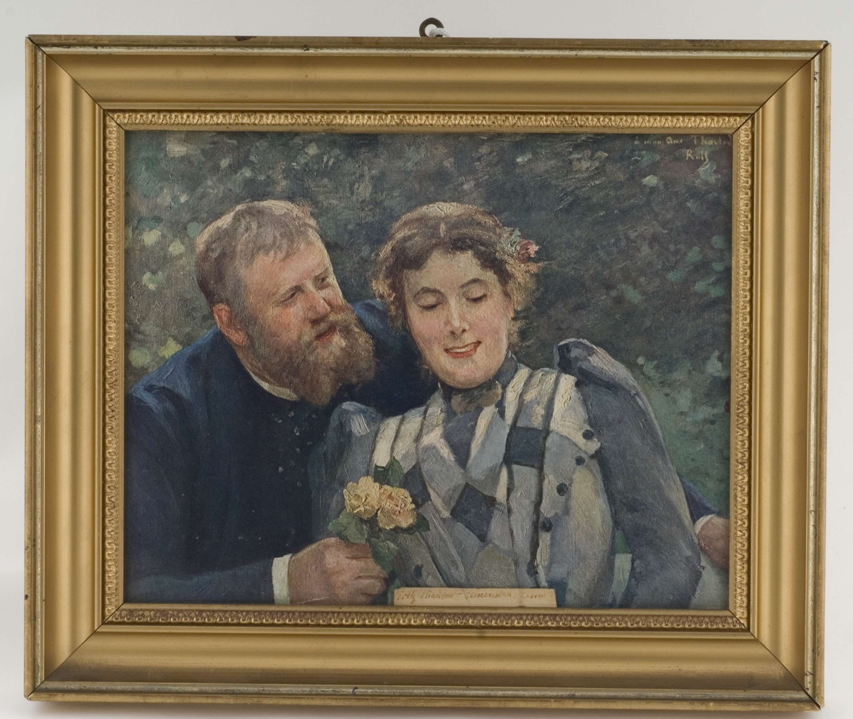 Brystportrett av maleren Fritz Thaulow og hans andre kone, Alexandra f. Lasson.