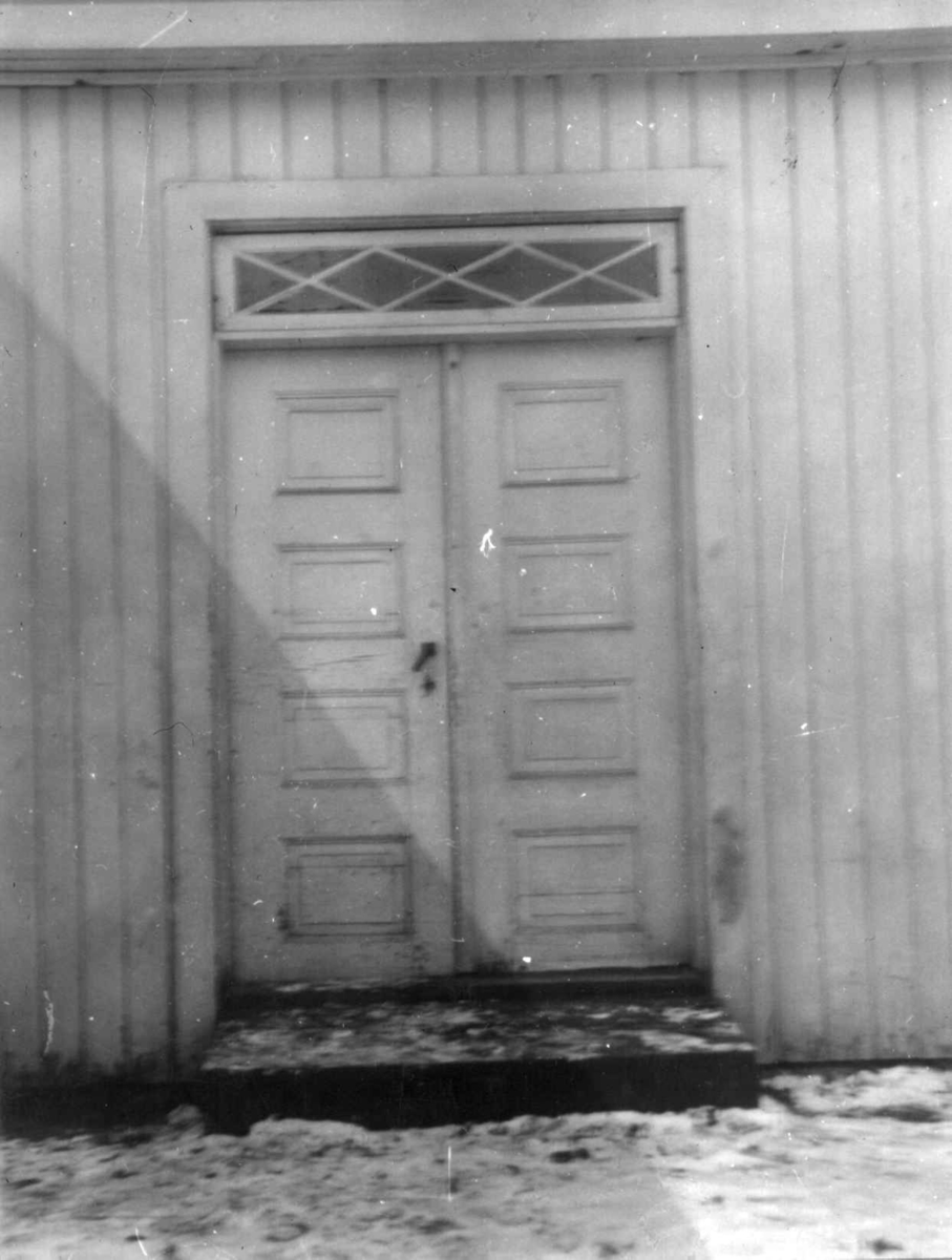 Inngangsdør, hovedbygning på Bryn Hovedgård, Østre Aker.