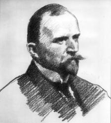 Direktør Hans Aall. Litografi av Werenskiold i forbindelse m