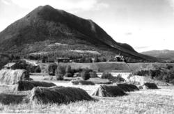 Lom stavkirke og prestegård, Oppland 1935.
Gårdsanlegg i fo
