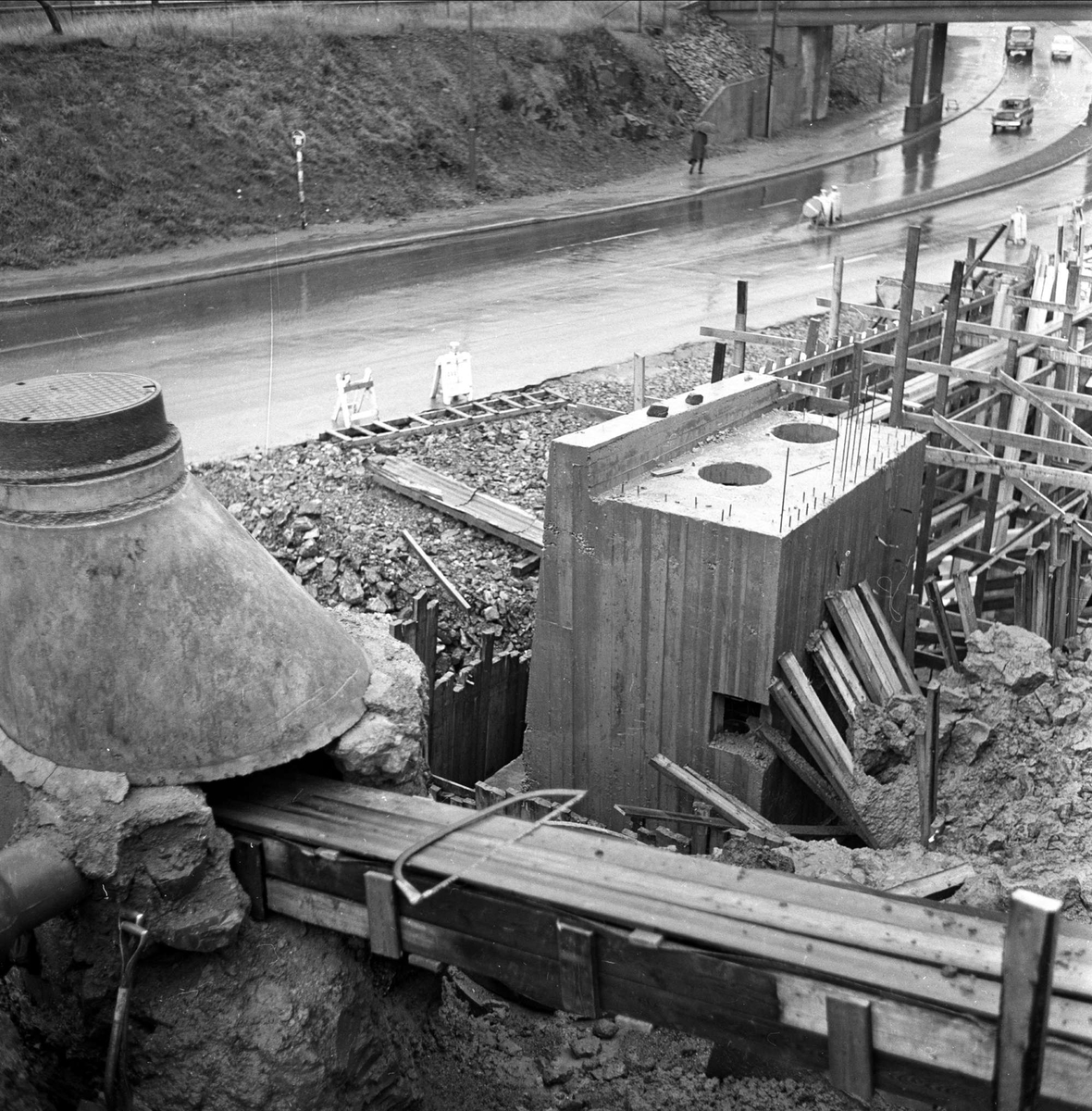 Byggetomt med septikktank  Vei. 1964.