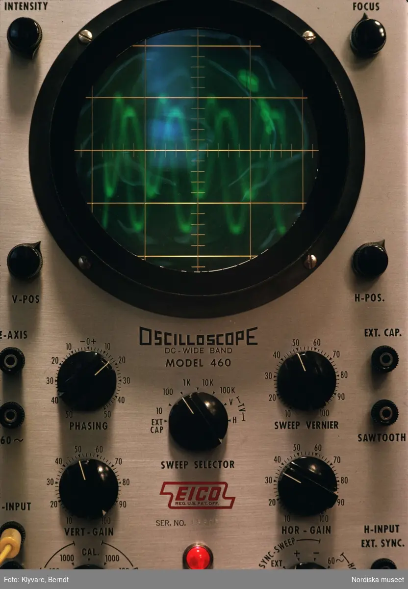 Oscilloskop, elektriskt mätinstrument för mätning av snabba förlopp.