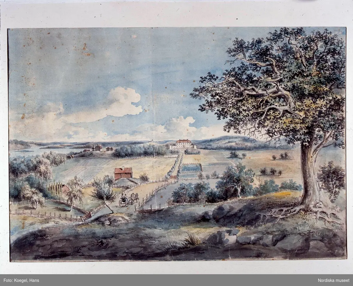 Måleri. Akvarellmålningar.
Akvarell, Heby gård, Södermanland, av Pehr Nordquist.
Se även. NMA.0053831