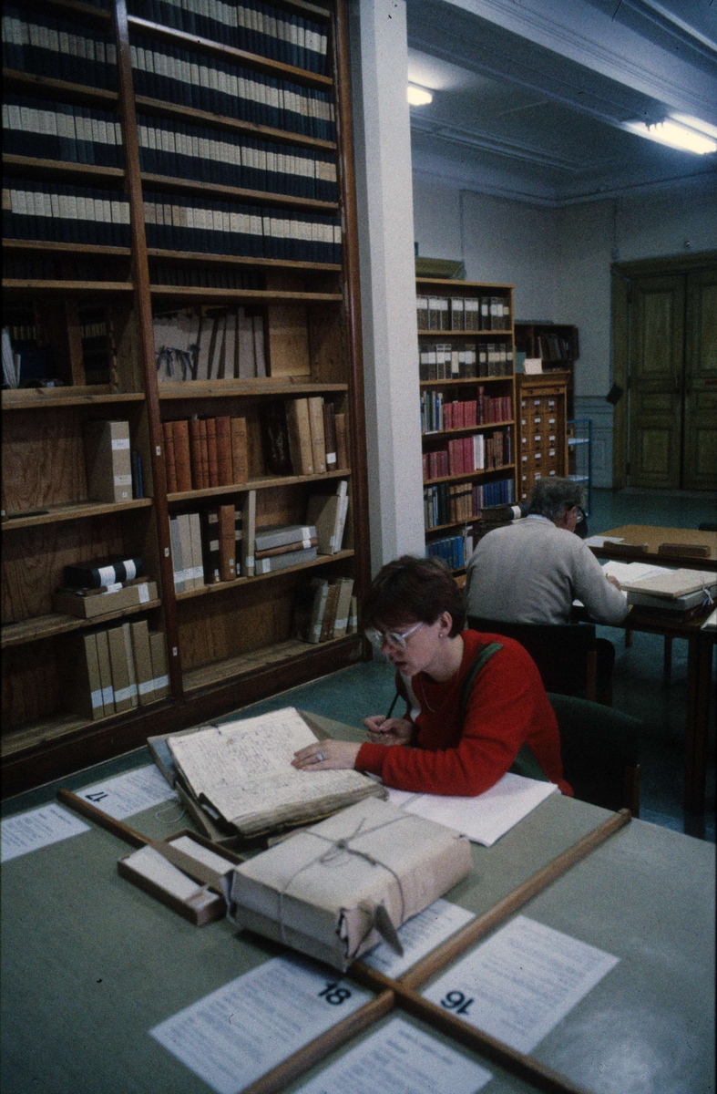 Arkivstudier på landsarkivet i Uppsala 1986