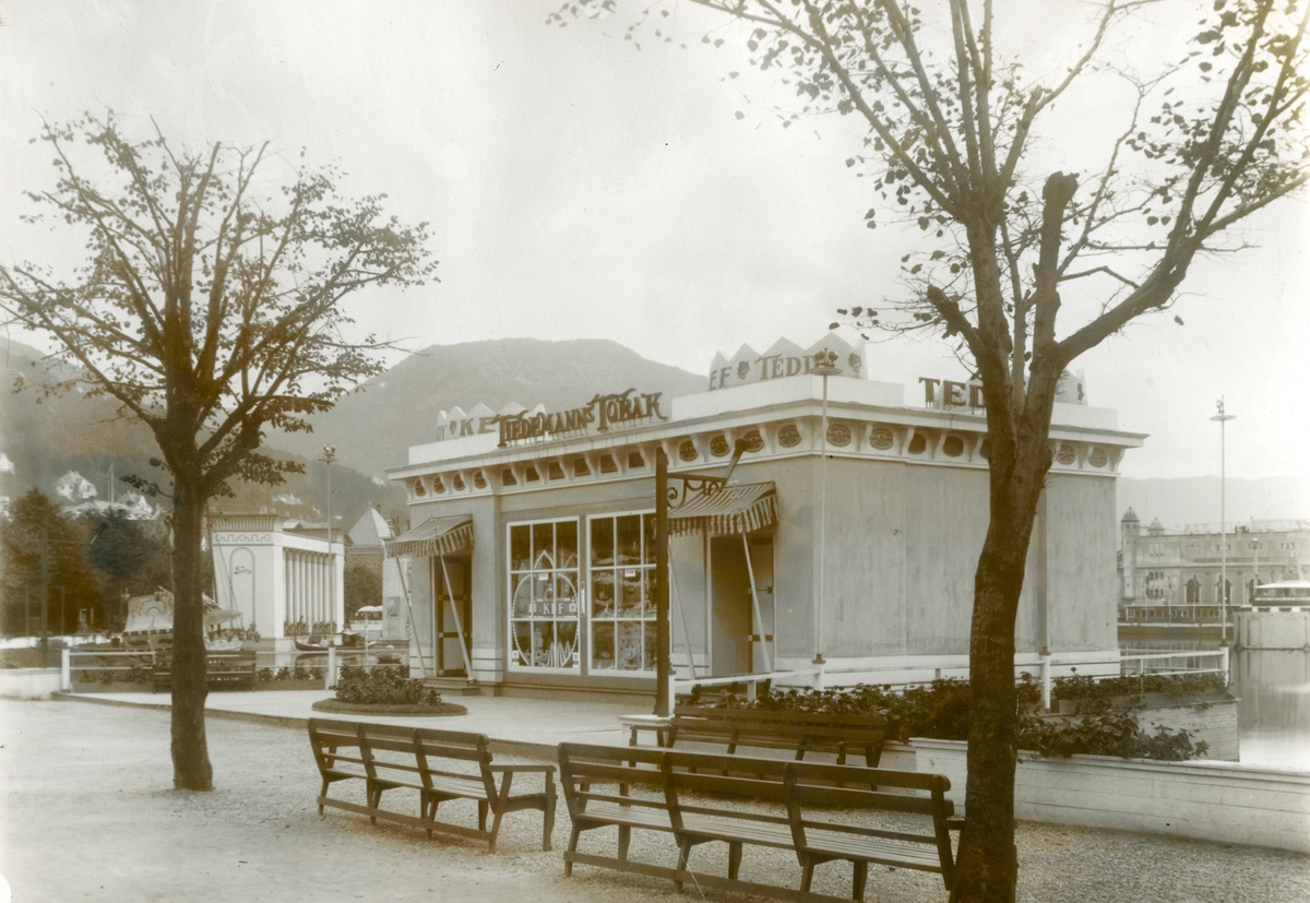 Tiedemanns paviljong, antatt på Landsutstillingen i Bergen 1928.
