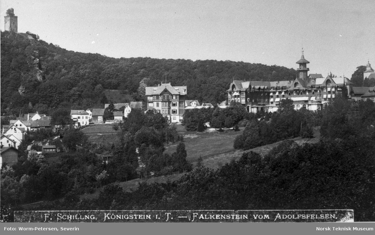 Postkort fra sanatorium, Falkenstein vom Adolfsfelsen