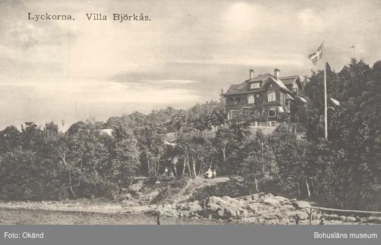 Noterat på kortet: "Lyckorna. Villa Björkås".