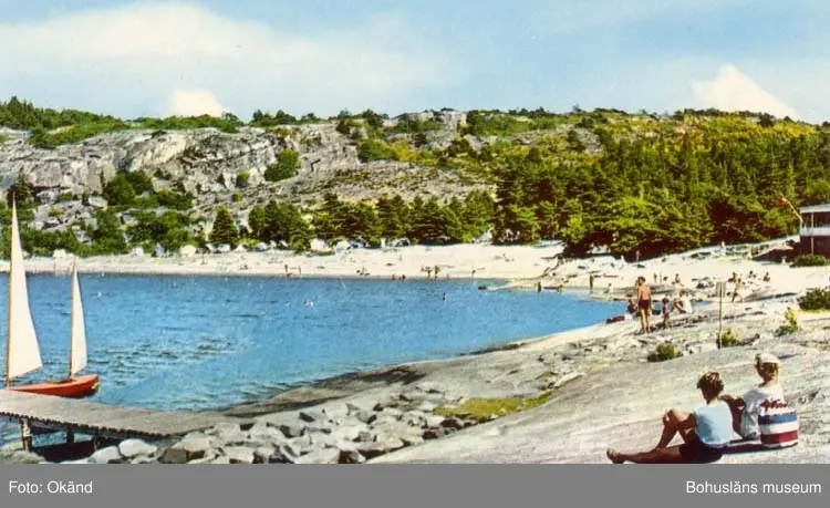 Tryckt text på kortet: "Strömstad. Capri badplats ...