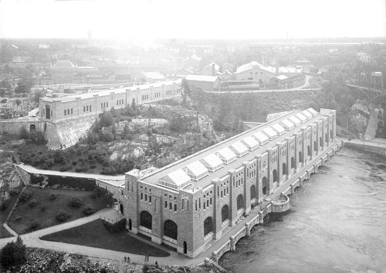 Olidans kraftverk, Trollhättan, augusti 1924