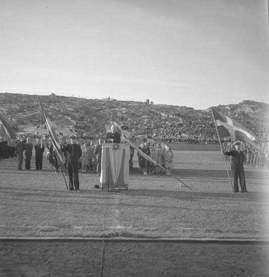 Text till bilden: "Lysekil. Svenska flaggans Dag. 1940.06.06".
